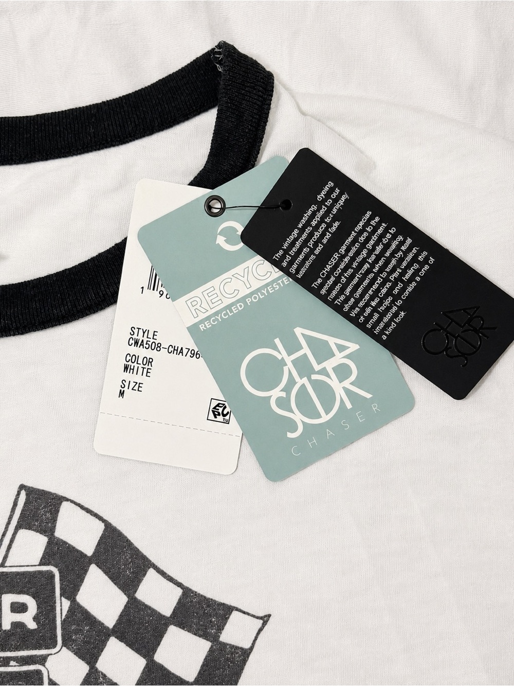 CHASER Lightning Motor Show Ringer Graphic Tee NWT Medium - Picture 3 of 4
